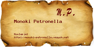 Monoki Petronella névjegykártya